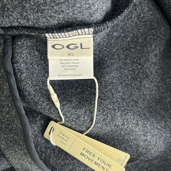 007 NWT OGL Wool-like Flared Maxi Skirt -Heather Black Size XL - Picture 4 of 9